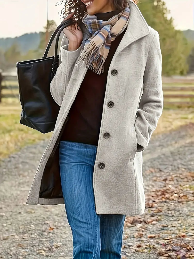 Elegant one-button chic coat