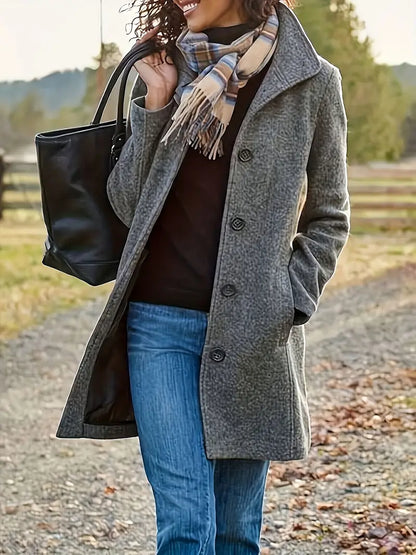 Elegant one-button chic coat