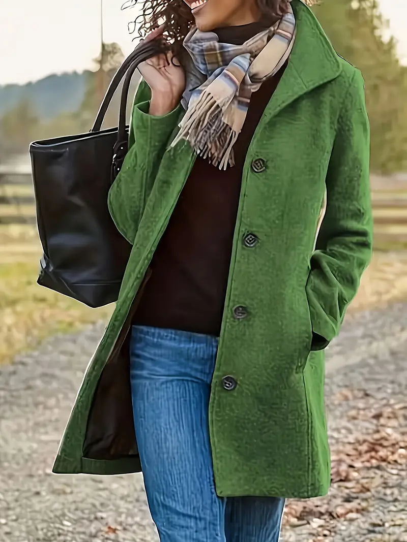 Elegant one-button chic coat