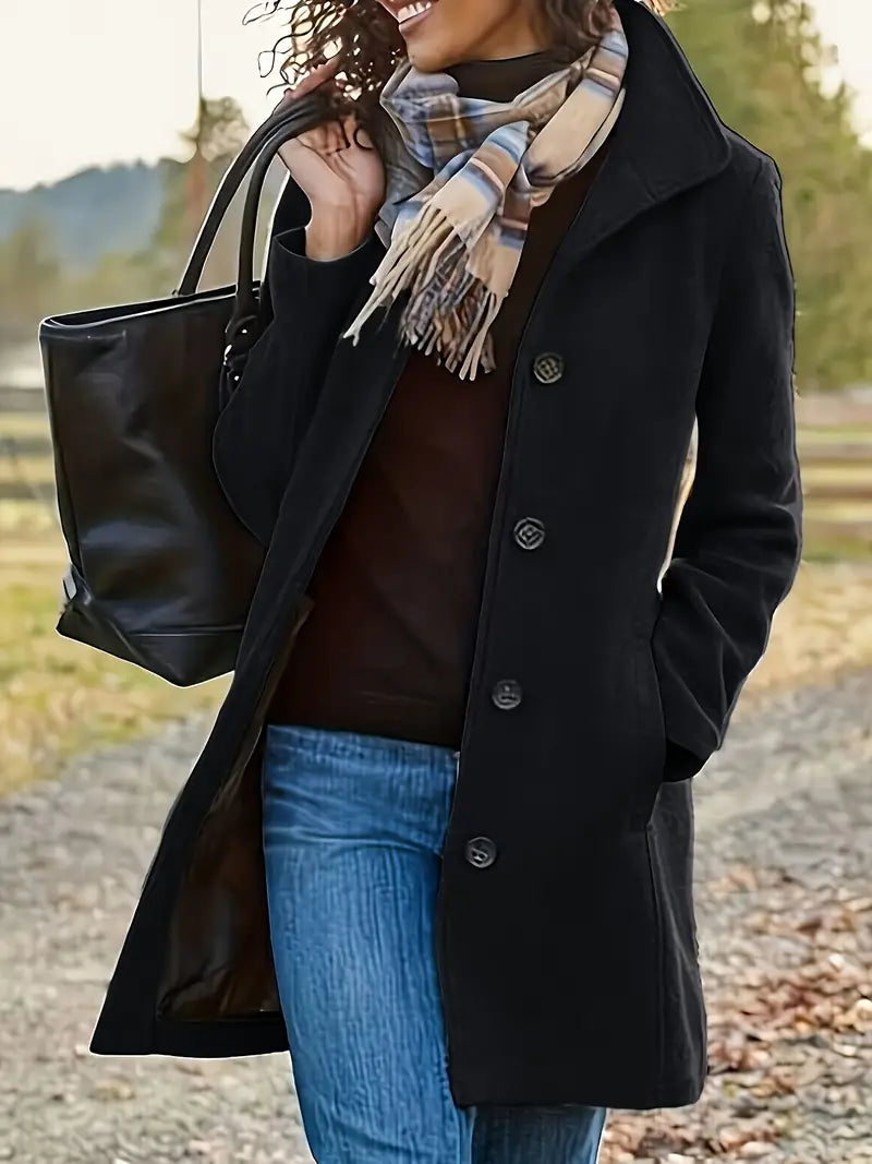 Elegant one-button chic coat