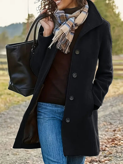 Elegant one-button chic coat