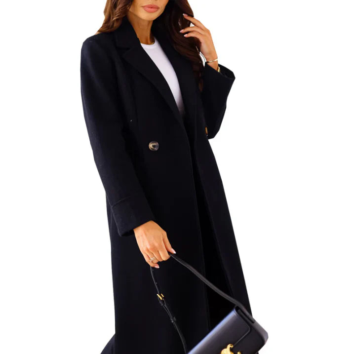 Elegant and Refined Long Winter Coat for Women