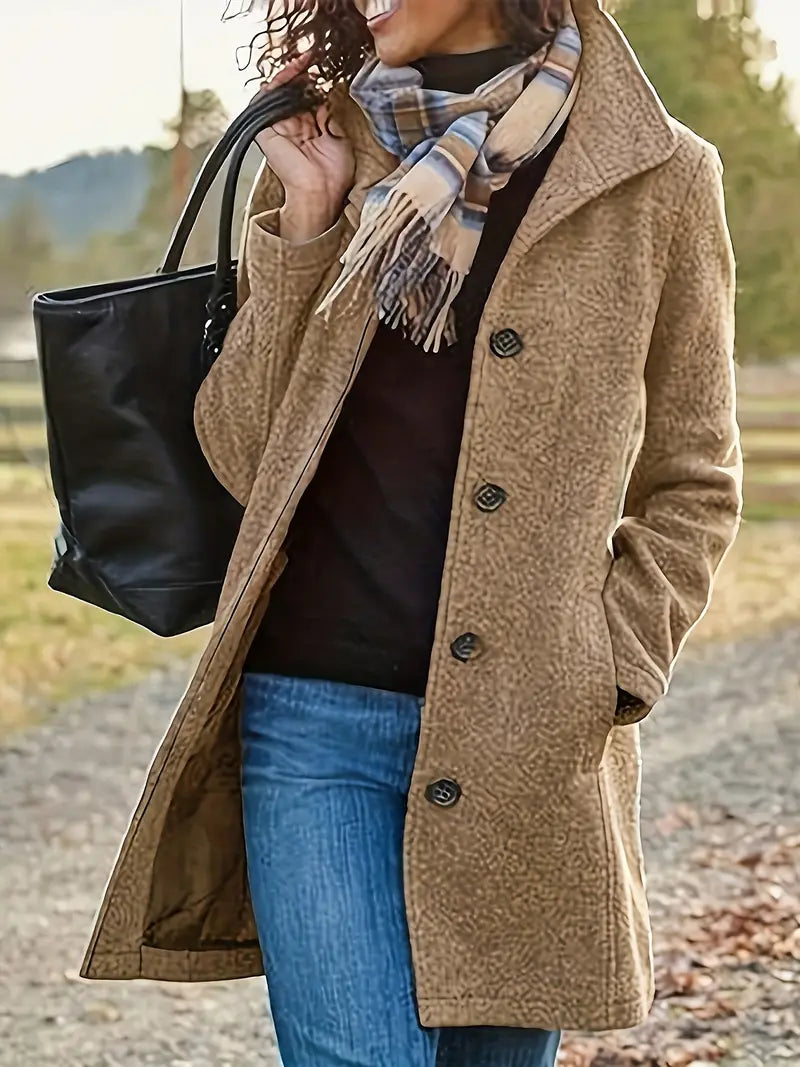 Elegant one-button chic coat