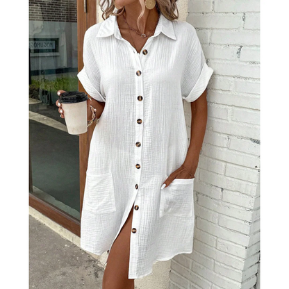 Women's Button-Front Shirt Dress