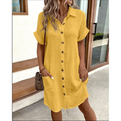 Women's Button-Front Shirt Dress