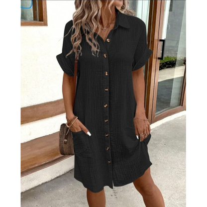 Women's Button-Front Shirt Dress
